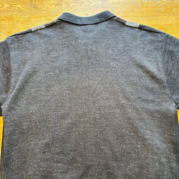 Vintage Arnold Palmer Cardigan Sweater Full Zip Mens L 42-44 Black Grey 15% Wool - Picture 13 of 13